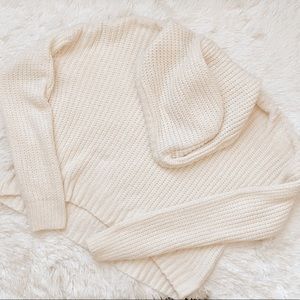 Chenille Knitted Hood Sweater